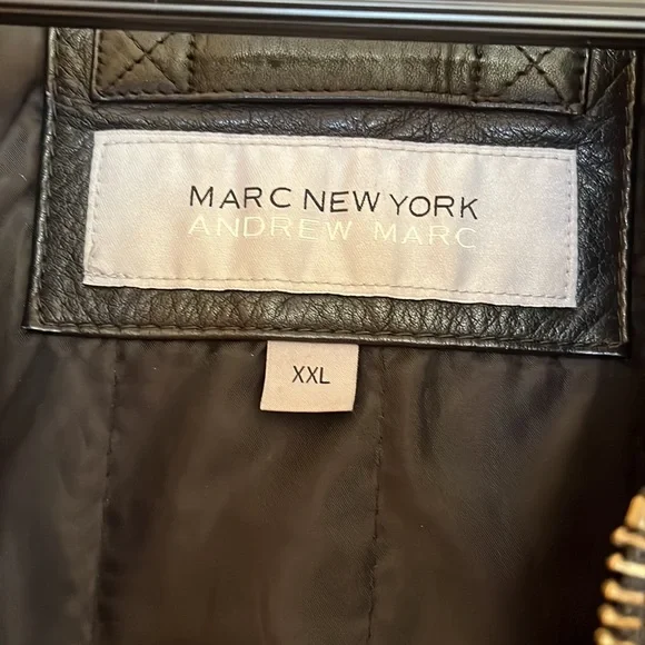 Andrew Marc xxl leather men’s jacket lined pockets outside and inside - Picture 2 of 12